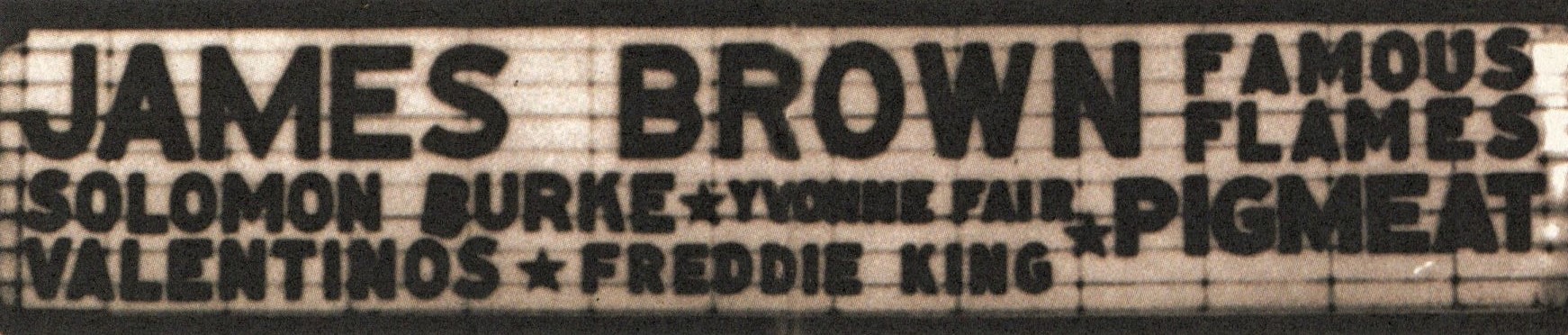 Affiche du concert de James Brown à l'Apollo Theatre